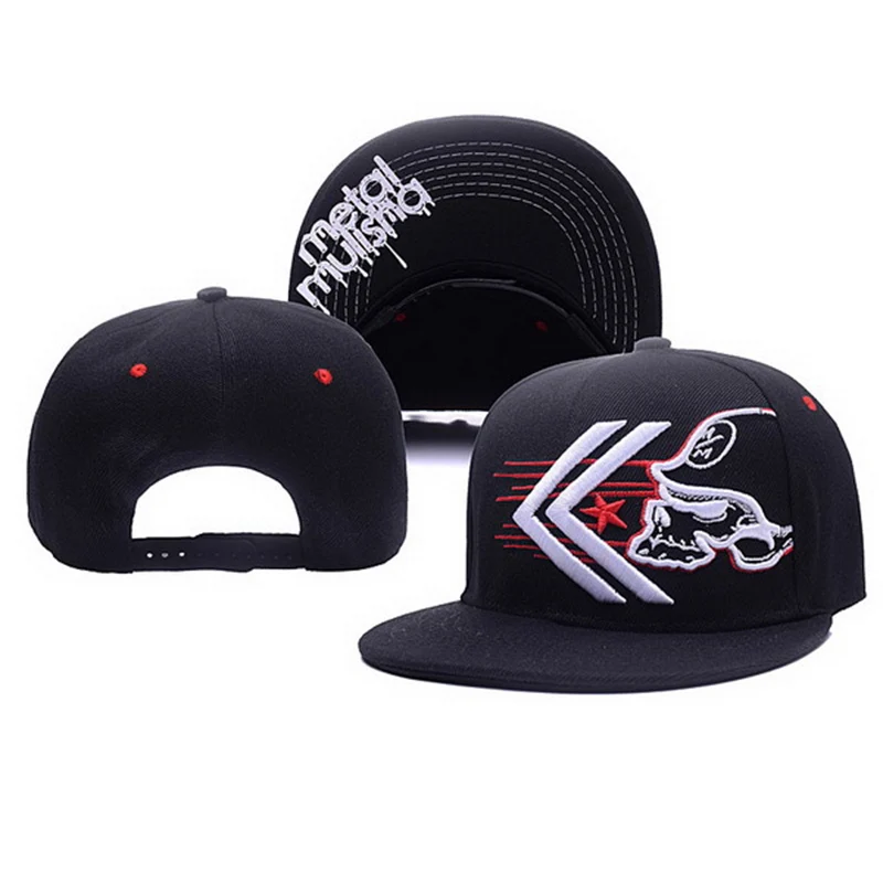 Unisex Skeleton Embroidery Bas - Snapback Hat Flat ulasan dan harga