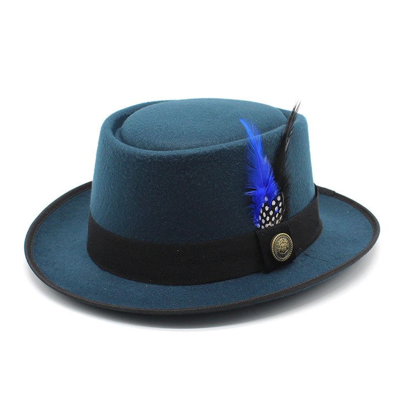 Vintage Pork Pie Hat Men Wide  - Fedora Hat Wool ulasan dan harga