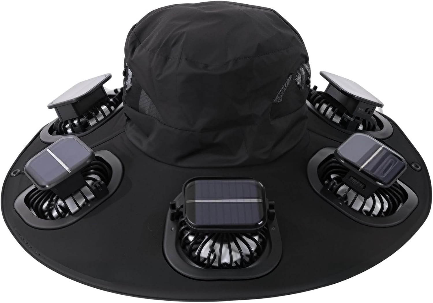 Hot 6 Fans Solar Fan Hat Breat - Visor Sun Hat ulasan dan harga