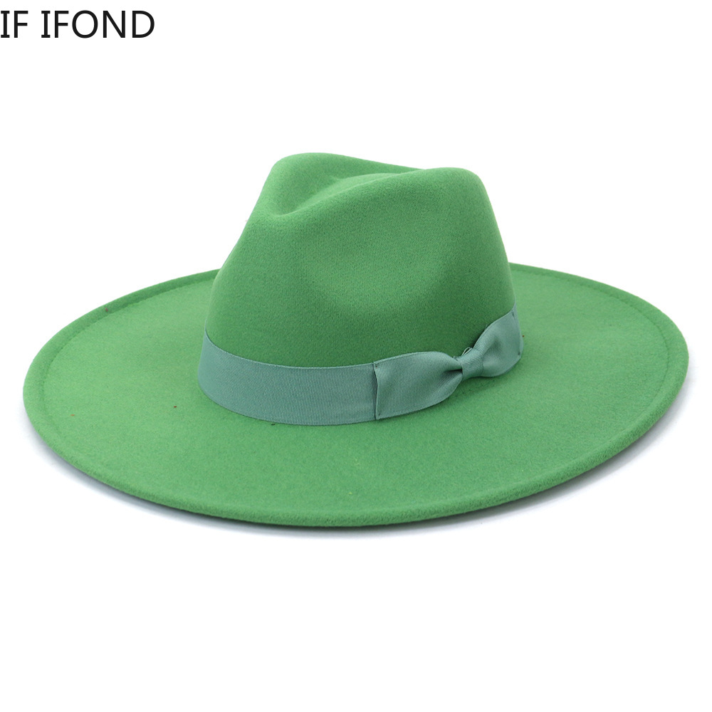 Big Wide Brim Women Hats 2021  - Fedora Hat Wool ulasan dan harga