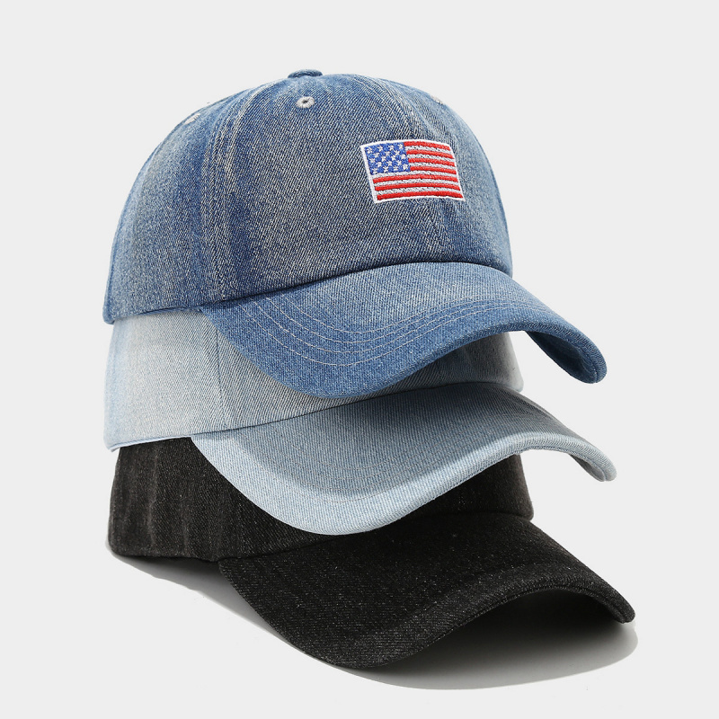Vintage Washed Denim Baseball  - Dad Hat Cotton ulasan dan harga