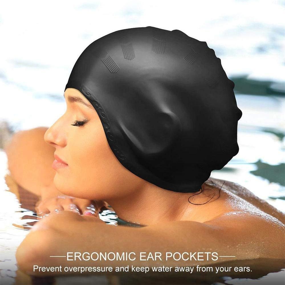 Adults High Elastic Swimming C - Swim Hat Silicone ulasan dan harga