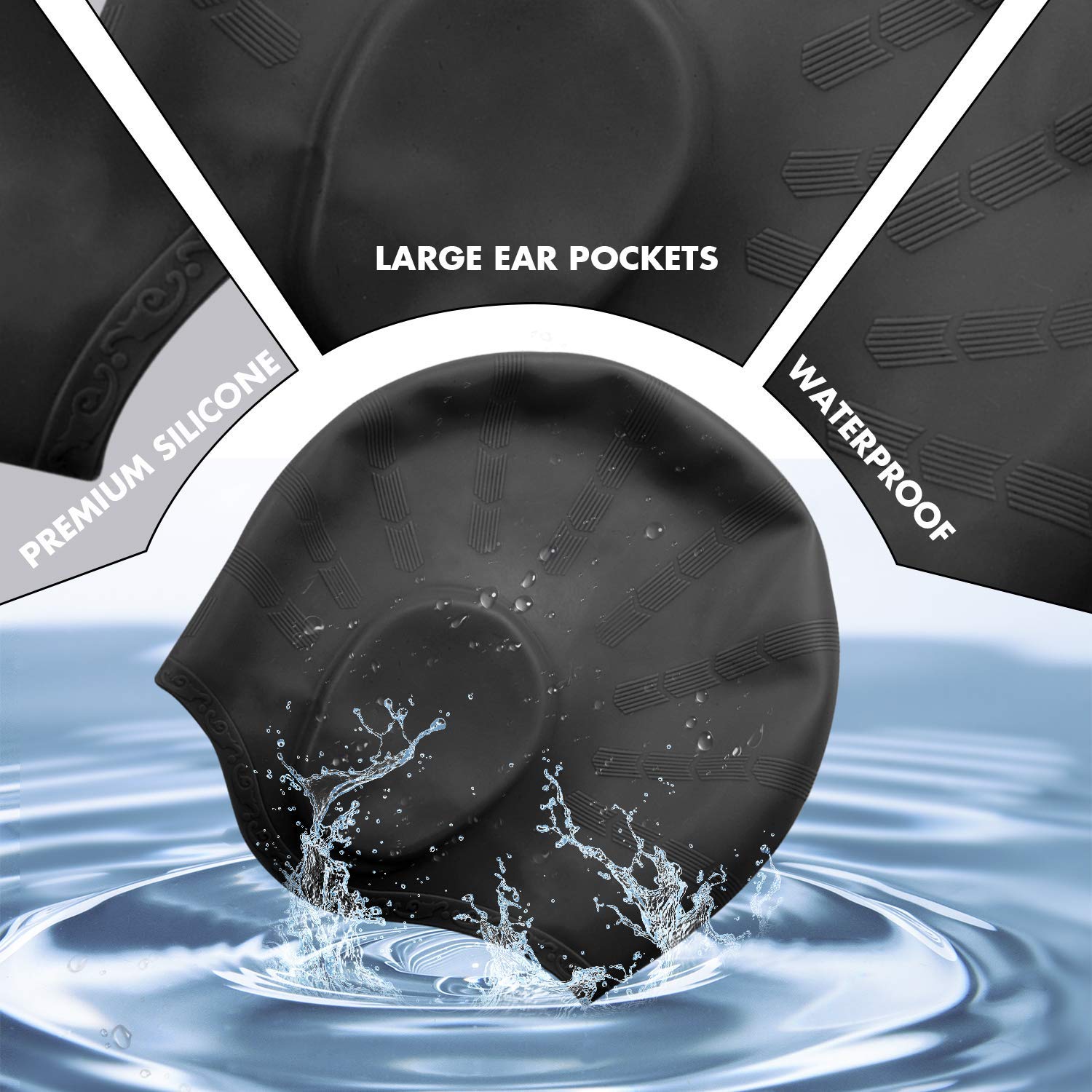 Adults High Elastic Swimming C - Swim Hat Silicone ulasan dan harga