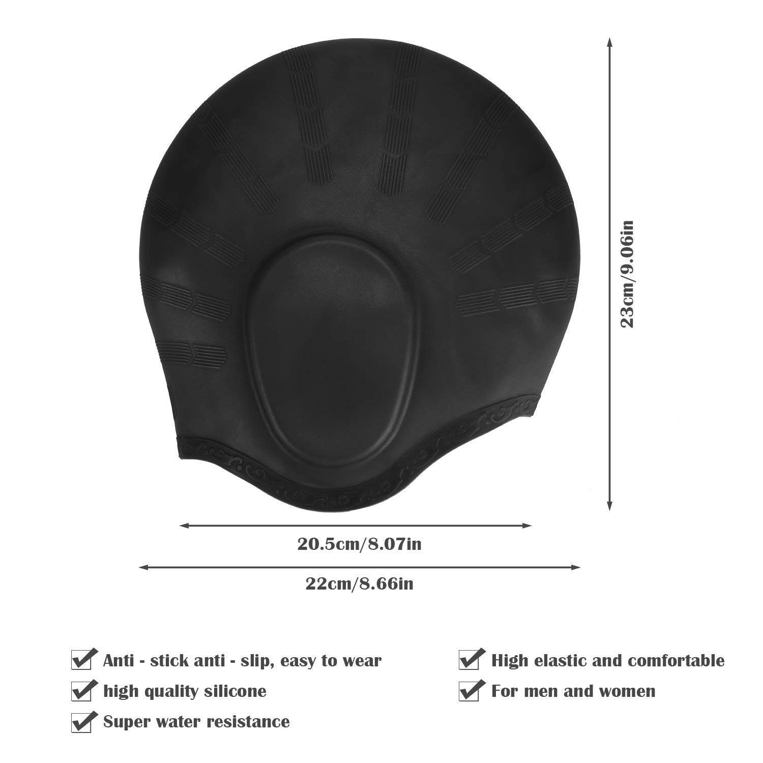 Adults High Elastic Swimming C - Swim Hat Silicone ulasan dan harga