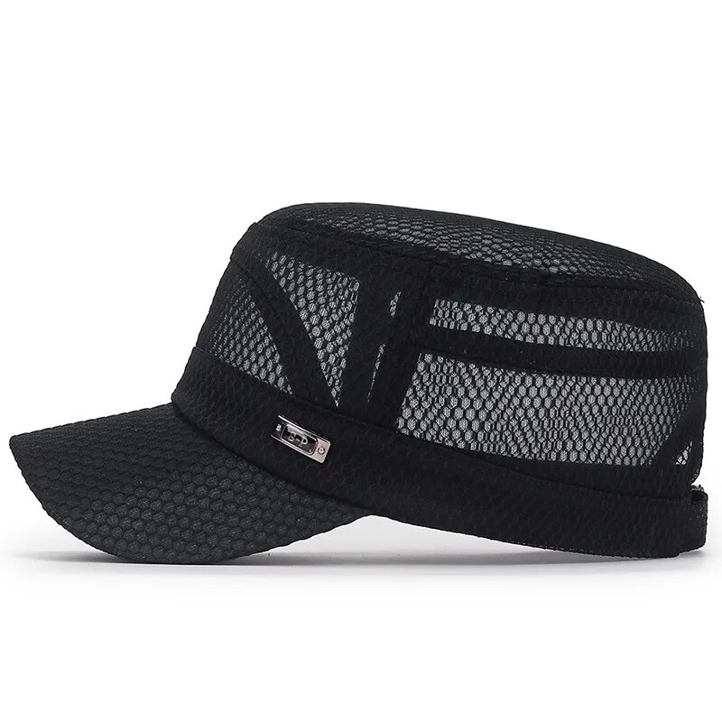 New Iron Label Full Net Breath - Snapback Hat Flat ulasan dan harga