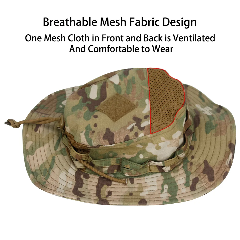 Tactical Camo Boonie Hat UPF 5 - Boonie Hat Tactical ulasan dan harga