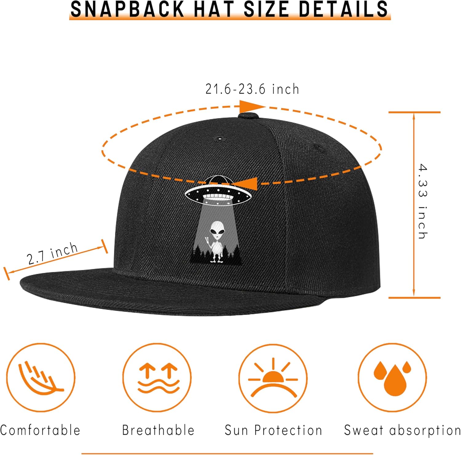 Ufo Aliens Snapback Hats for M - Snapback Hat Flat ulasan dan harga