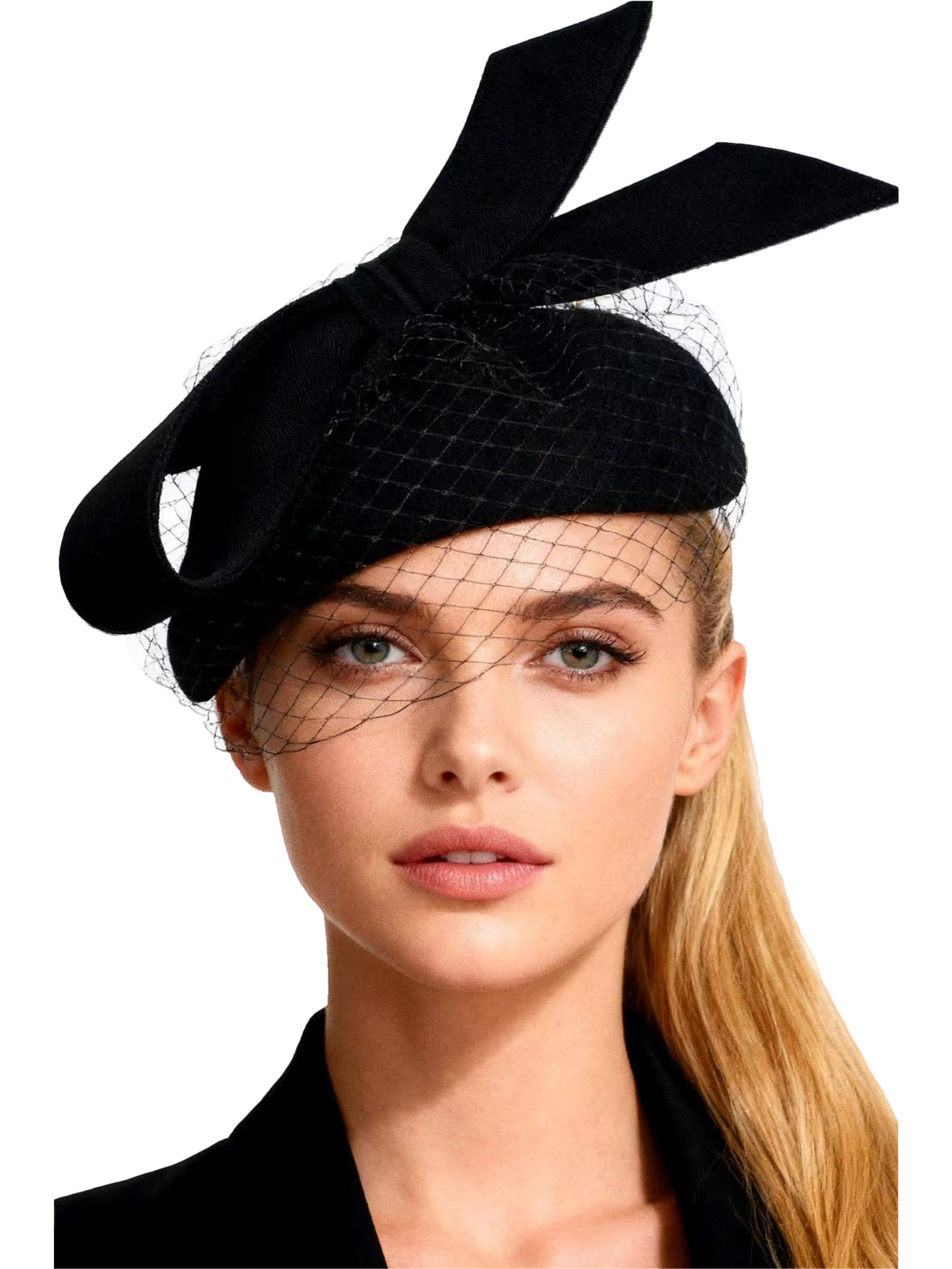 French White Beret Fascinator  - Fedora Hat Wool ulasan dan harga